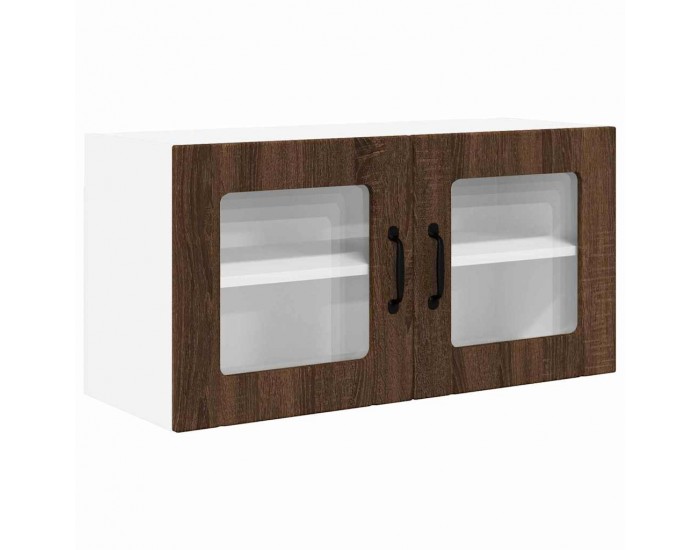 Sonata H Горен кухненски шкаф Кафяв дъб 80 x 31 x 40 см Инженерно дърво