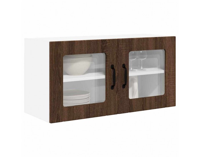Sonata H Горен кухненски шкаф Кафяв дъб 80 x 31 x 40 см Инженерно дърво