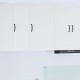 Sonata H Горен кухненски шкаф с рафт Лъскаво бяло 50 x 31 x 80 см