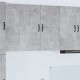 Sonata H Горен кухненски шкаф с рафт Циментено сиво 80 x 31 x 80 см