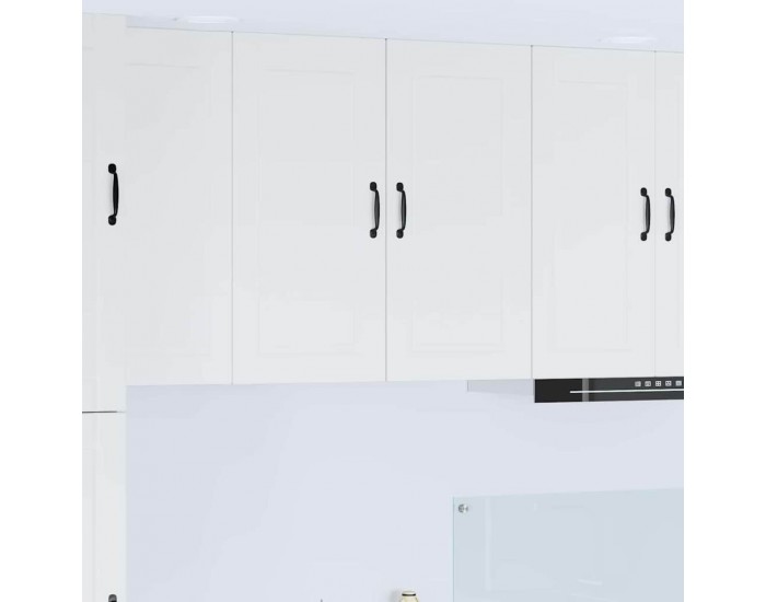 Sonata H Горен кухненски шкаф с рафт Лъскаво бяло 80 x 31 x 80 см