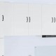 Sonata H Горен кухненски шкаф с рафт Лъскаво бяло 80 x 31 x 80 см