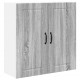 Sonata H Горен кухненски шкаф Сив Сонома 80 x 31 x 80 см Инженерно дърво