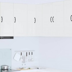 Sonata H Горен кухненски шкаф с рафт Лъскаво бяло 57 x 57 x 80 см - Bucătării modulare
