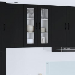 Sonata H Горен кухненски шкаф Черно 60 x 31 x 80 см Инженерно дърво - Bucătării modulare