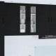 Sonata Dulap de sticlă pentru perete PORTO Negru 60 x 31 x 80 cm