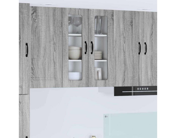 Sonata H Горен кухненски шкаф Сив Сонома 60 x 31 x 80 см Инженерно дърво