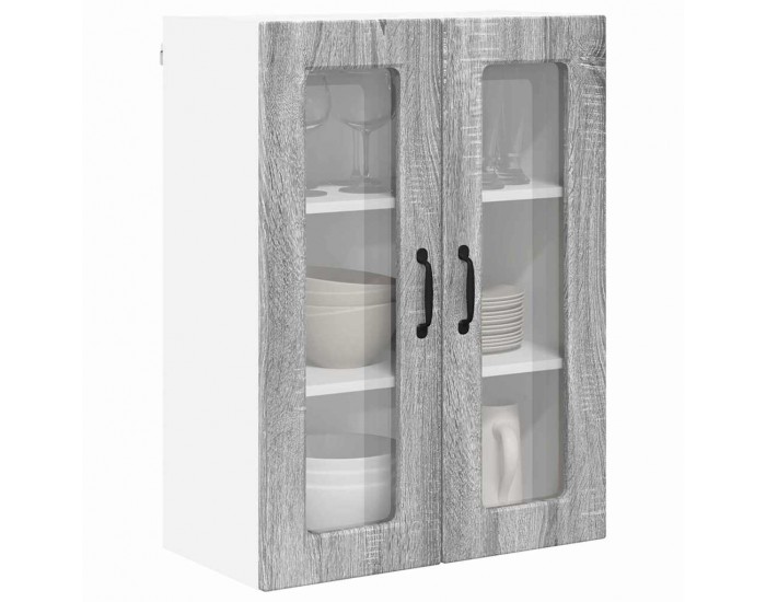 Sonata H Горен кухненски шкаф Сив Сонома 60 x 31 x 80 см Инженерно дърво