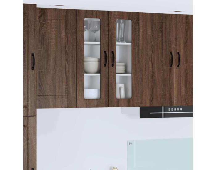 Sonata H Горен кухненски шкаф Кафяв дъб 60 x 31 x 80 см Инженерно дърво