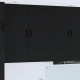 Sonata H Горен кухненски шкаф Черно 50 x 31 x 100 см Инженерно дърво