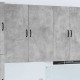 Sonata H Горен кухненски шкаф с рафт Циментено сиво 50 x 31 x 100 см