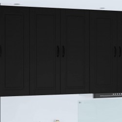 Sonata H Горен кухненски шкаф Черно 80 x 31 x 100 см Инженерно дърво - Bucătării modulare
