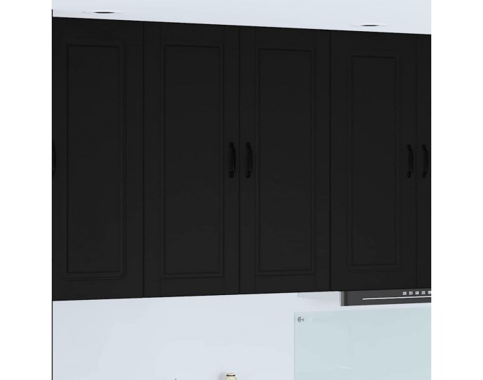 Sonata H Горен кухненски шкаф Черно 80 x 31 x 100 см Инженерно дърво