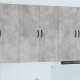 Sonata H Горен кухненски шкаф с рафт Циментено сиво 80 x 31 x 100 см