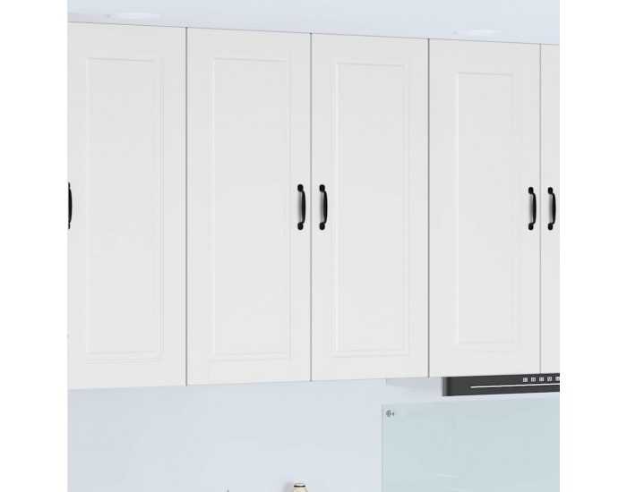 Sonata H Горен кухненски шкаф с рафт Лъскаво бяло 80 x 31 x 100 см