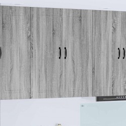 Sonata H Горен кухненски шкаф с рафт с врата Сив Сонома 80 x 31 x 100 см - Bucătării modulare