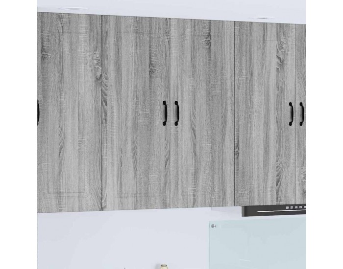 Sonata H Горен кухненски шкаф с рафт с врата Сив Сонома 80 x 31 x 100 см