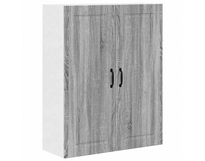 Sonata H Горен кухненски шкаф с рафт с врата Сив Сонома 80 x 31 x 100 см