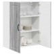Sonata H Горен кухненски шкаф с рафт с врата Сив Сонома 80 x 31 x 100 см