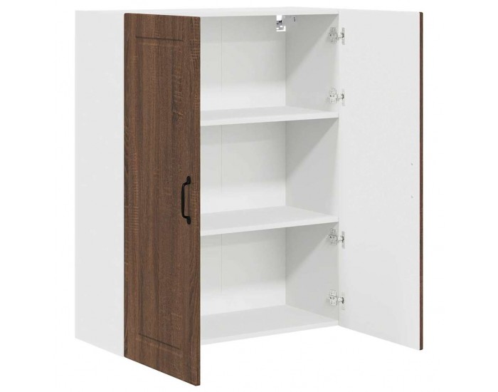 Sonata H Горен кухненски шкаф Кафяв дъб 80 x 31 x 100 см Инженерно дърво
