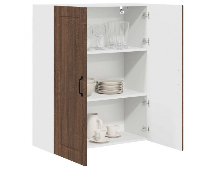 Sonata H Горен кухненски шкаф Кафяв дъб 80 x 31 x 100 см Инженерно дърво