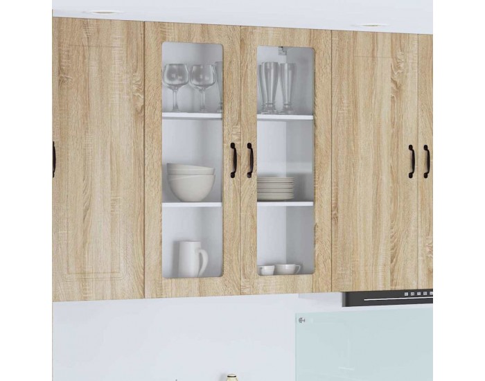 Sonata H Горен кухненски шкаф с рафт с врата Сонома дъб 80 x 31 x 100 см