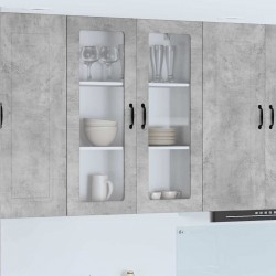 Sonata H Горен кухненски шкаф с рафт Циментено сиво 80 x 31 x 100 см - Bucătării modulare