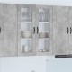 Sonata H Горен кухненски шкаф с рафт Циментено сиво 80 x 31 x 100 см