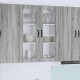 Sonata H Горен кухненски шкаф с рафт с врата Сив Сонома 80 x 31 x 100 см