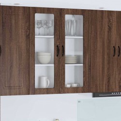 Sonata H Горен кухненски шкаф Кафяв дъб 80 x 31 x 100 см Инженерно дърво - Bucătării modulare