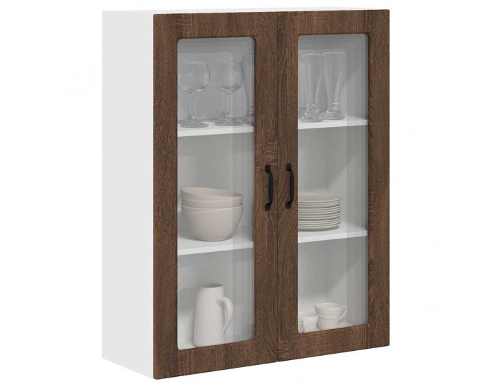 Sonata H Горен кухненски шкаф Кафяв дъб 80 x 31 x 100 см Инженерно дърво