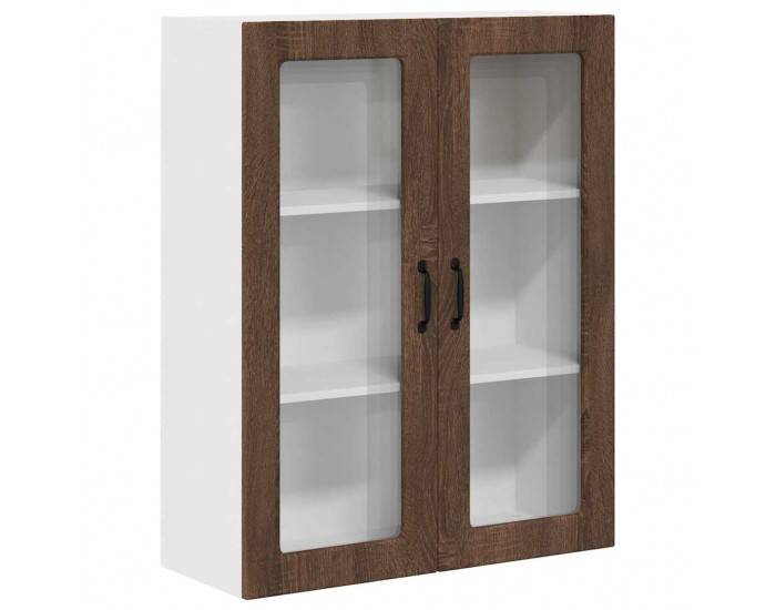 Sonata H Горен кухненски шкаф Кафяв дъб 80 x 31 x 100 см Инженерно дърво