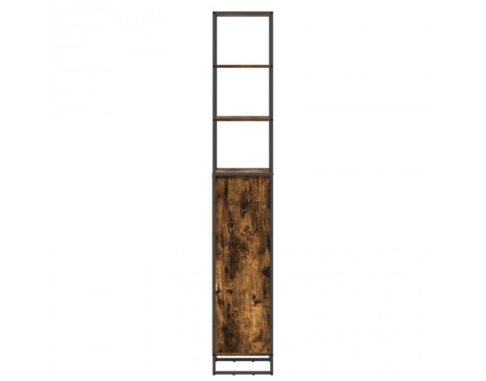 Sonata H Шкаф за баня с врата Димящ дъб 40 x 30 x 180 см Инженерно дърво