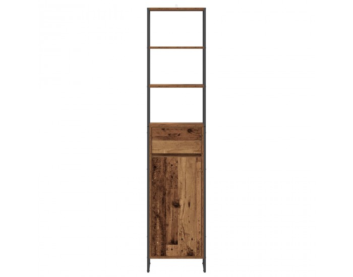 Sonata H Шкаф за баня Старо дърво 40 x 30 x 180 см Инженерно дърво