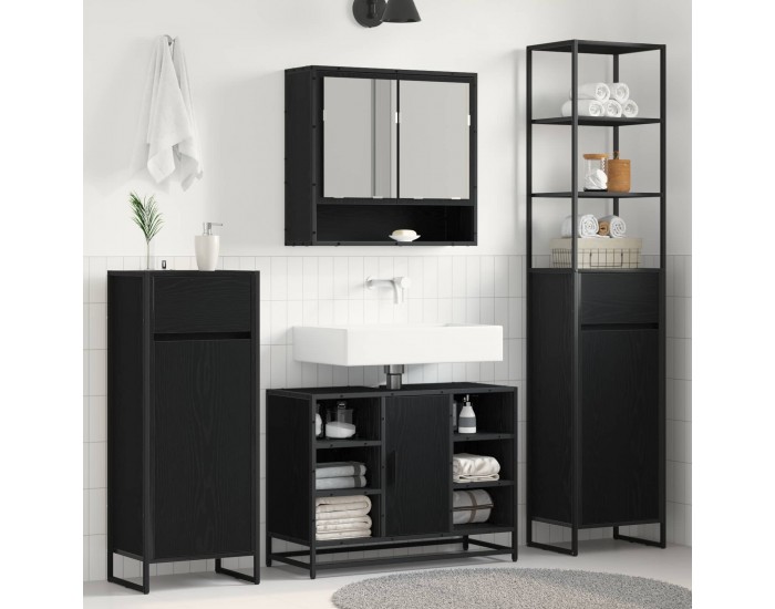 Sonata H Шкаф за баня Черния дъб 40 x 30 x 100 см Инженерно дърво
