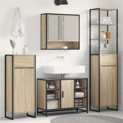 Sonata H Шкаф за баня с чекмедже Сонома 40 x 30 x 100 см Инженерно дърво - Dulapuri de baie