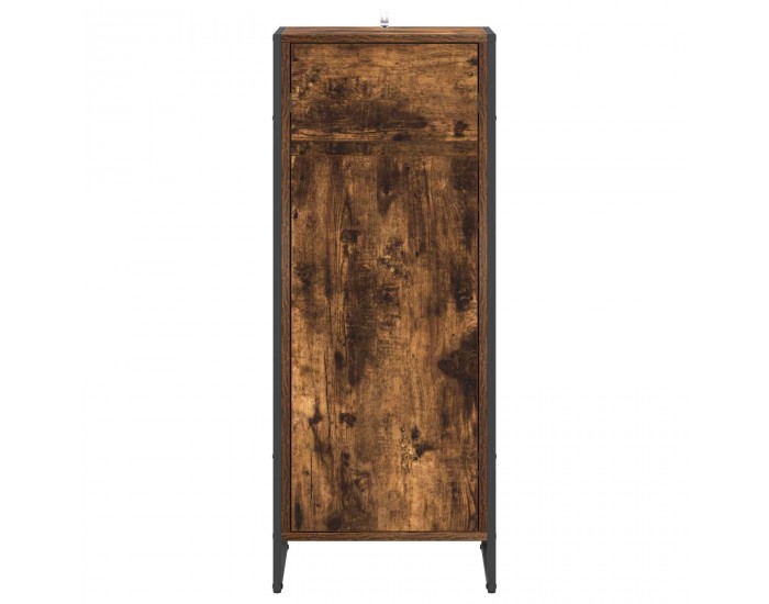 Sonata H Шкаф за баня с врата Димящ дъб 40 x 30 x 100 см Инженерно дърво