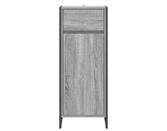 Sonata H Шкаф за баня Сив Сонома 40 x 30 x 100 см Инженерно дърво