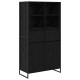 Sonata H Служебен шкаф с чекмедже 2 pcs Черния дъб 81 x 36 x 150.5 см
