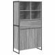 Sonata H Служебен шкаф с чекмедже 2 pcs Сив Сонома 81 x 36 x 150.5 см