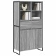 Sonata H Служебен шкаф с чекмедже 2 pcs Сив Сонома 81 x 36 x 150.5 см