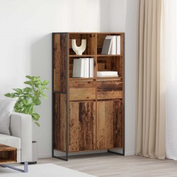 Sonata H Служебен шкаф с чекмедже 2 pcs Старо дърво 81 x 36 x 150.5 см - Corpuri, vitrine, biblioteci modulare