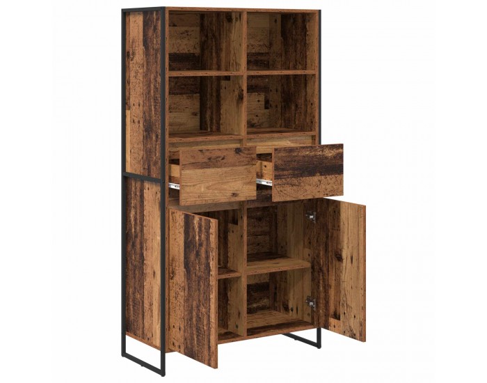 Sonata H Служебен шкаф с чекмедже 2 pcs Старо дърво 81 x 36 x 150.5 см