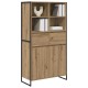 Sonata H Служебен шкаф с чекмедже 2 pcs Дъб Артизан 81 x 36 x 150.5 см
