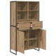 Sonata H Служебен шкаф с чекмедже 2 pcs Дъб Артизан 81 x 36 x 150.5 см