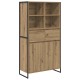 Sonata H Служебен шкаф с чекмедже 2 pcs Дъб Артизан 81 x 36 x 150.5 см