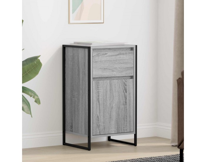 Sonata H Служебен шкаф Сив Сонома 81 x 36 x 150.5 см Инженерно дърво