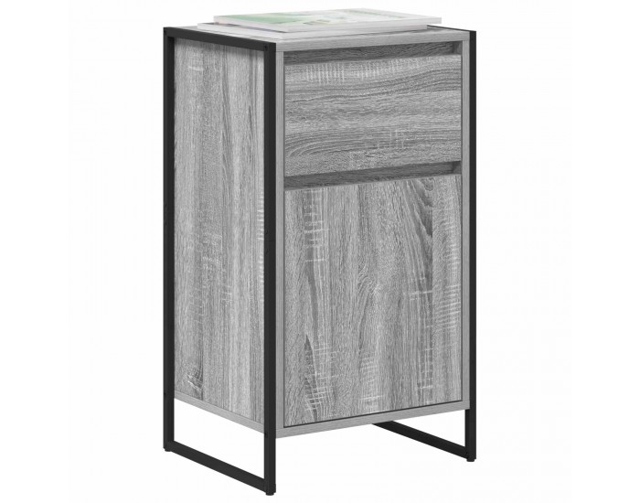 Sonata H Служебен шкаф Сив Сонома 81 x 36 x 150.5 см Инженерно дърво