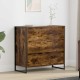 Sonata H Служебен шкаф Димящ дъб 79 x 36 x 75.5 см Инженерно дърво