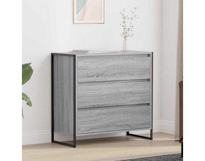 Sonata H Служебен шкаф Сив Сонома 79 x 36 x 75.5 см Инженерно дърво